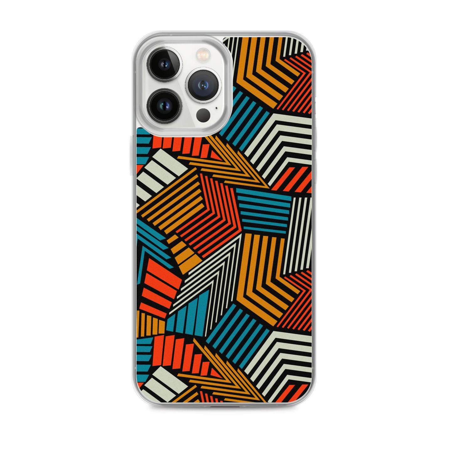 Seamless Abstract Pattern Depicting Colored Lines Clear Case for iPhone®