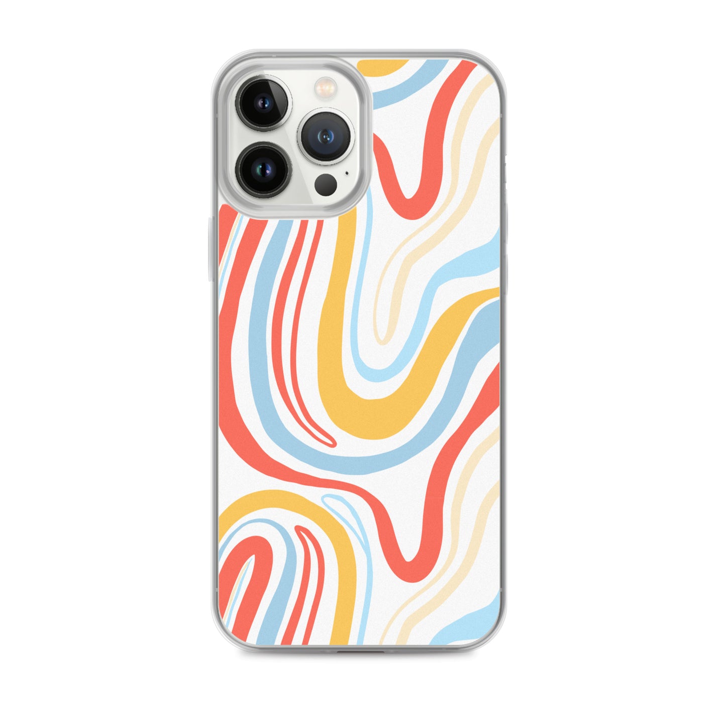 Colorful Wavy Pattern Clear Case for iPhone®