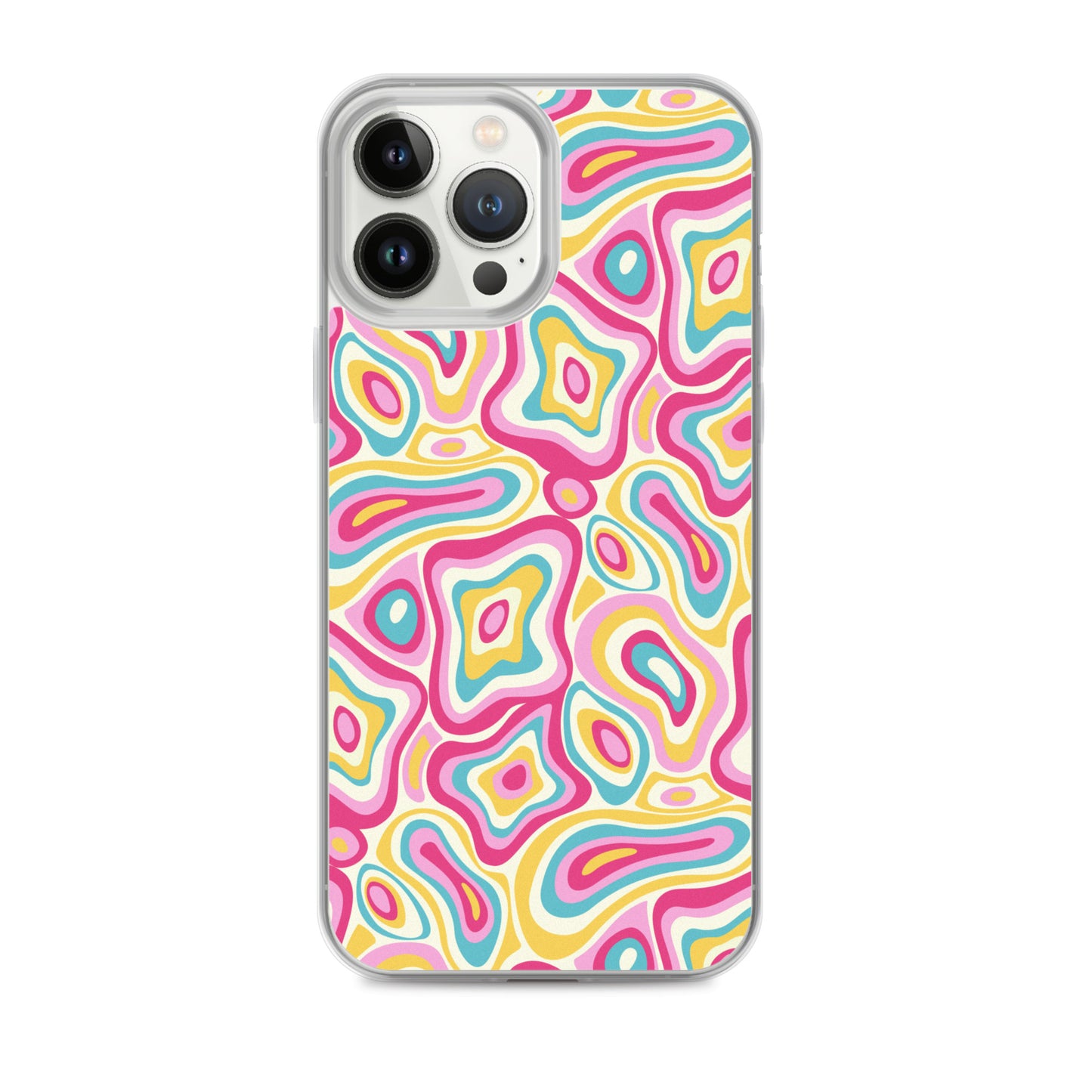 Colorful Groovy Psychedelic Pattern Clear Case for iPhone®