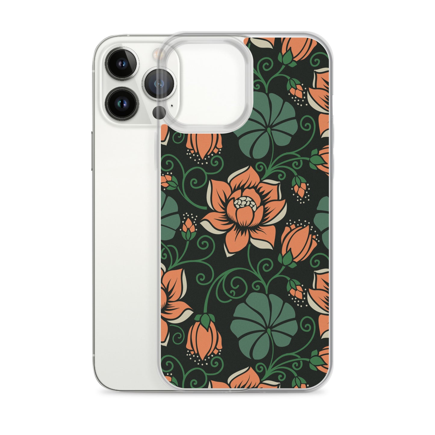 Elegant Flower Seamless Pattern Clear Case for iPhone®