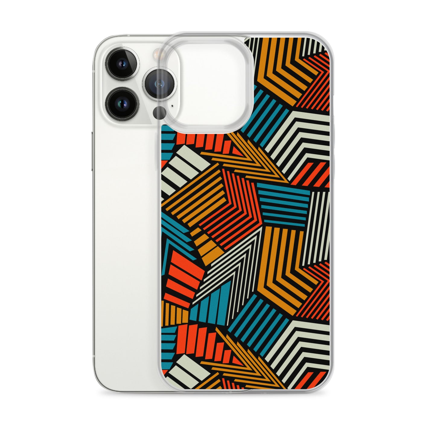 Seamless Abstract Pattern Depicting Colored Lines Clear Case for iPhone®