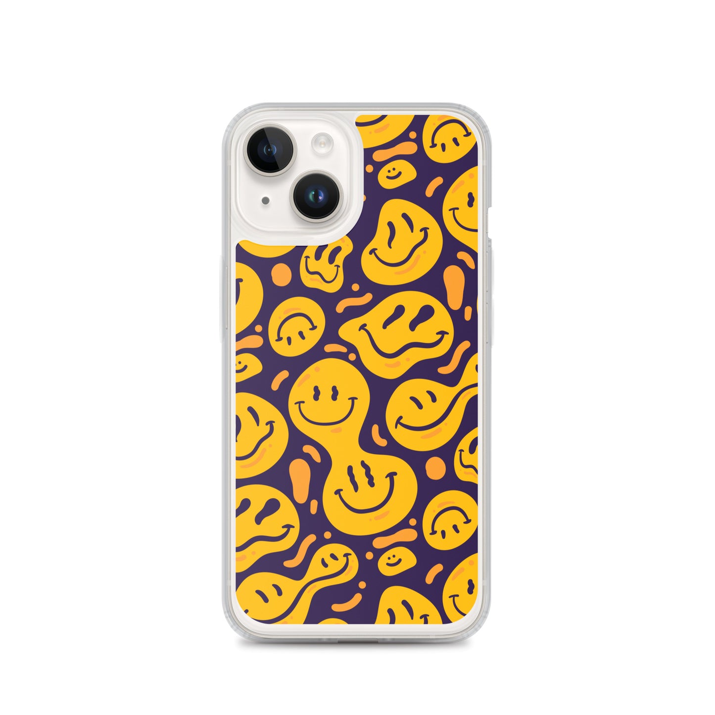 Distorted Smile Emoticon Pattern Clear Case for iPhone®