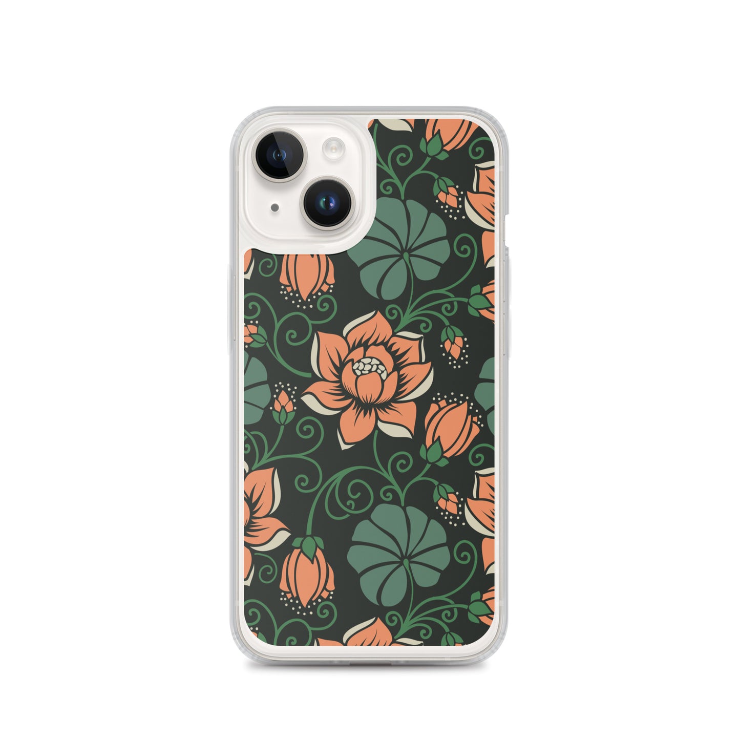 Elegant Flower Seamless Pattern Clear Case for iPhone®