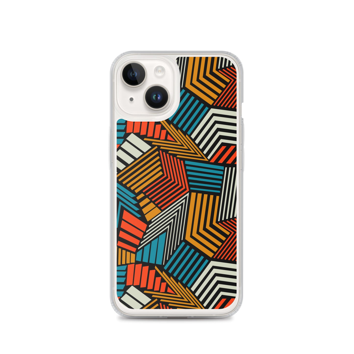 Seamless Abstract Pattern Depicting Colored Lines Clear Case for iPhone®