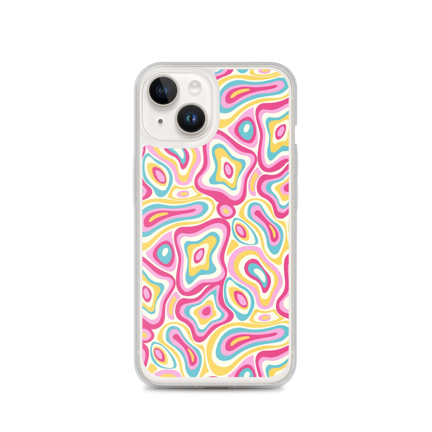 Colorful Groovy Psychedelic Pattern Clear Case for iPhone®