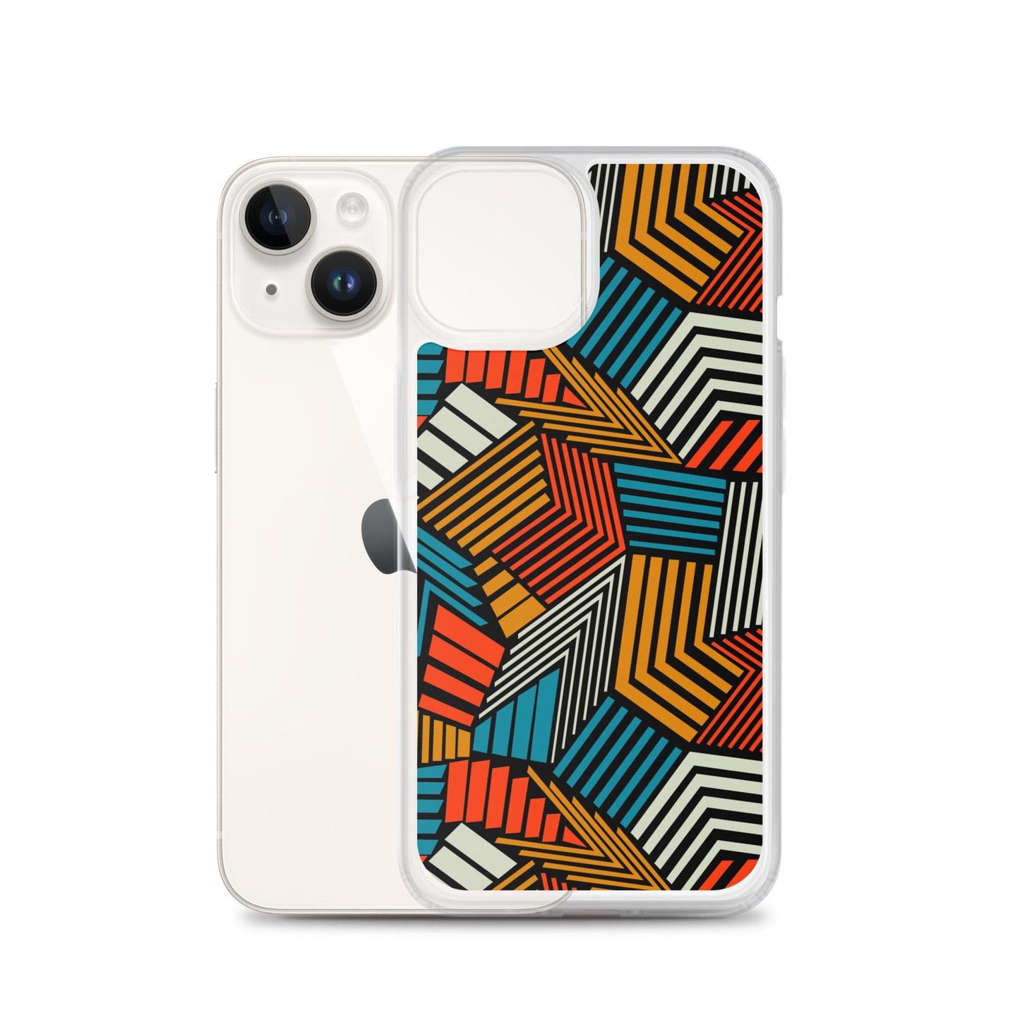 Seamless Abstract Pattern Depicting Colored Lines Clear Case for iPhone®