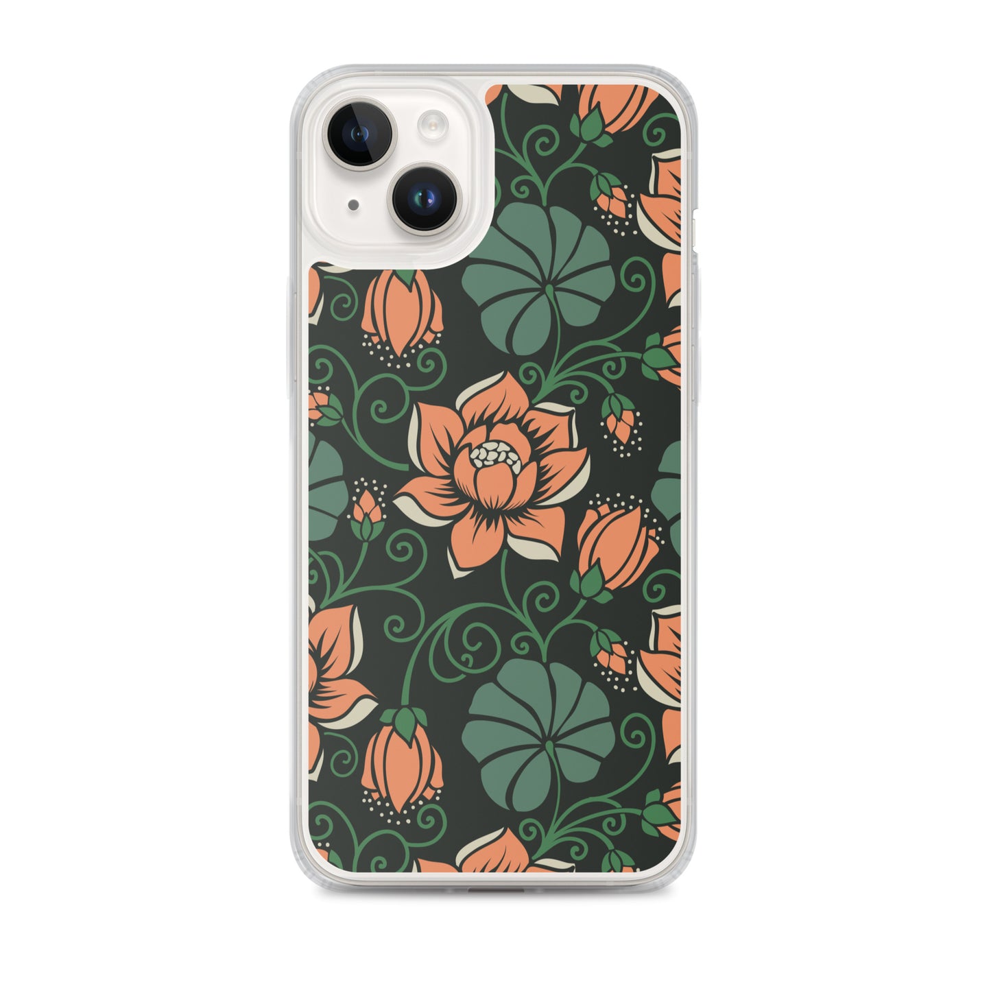 Elegant Flower Seamless Pattern Clear Case for iPhone®
