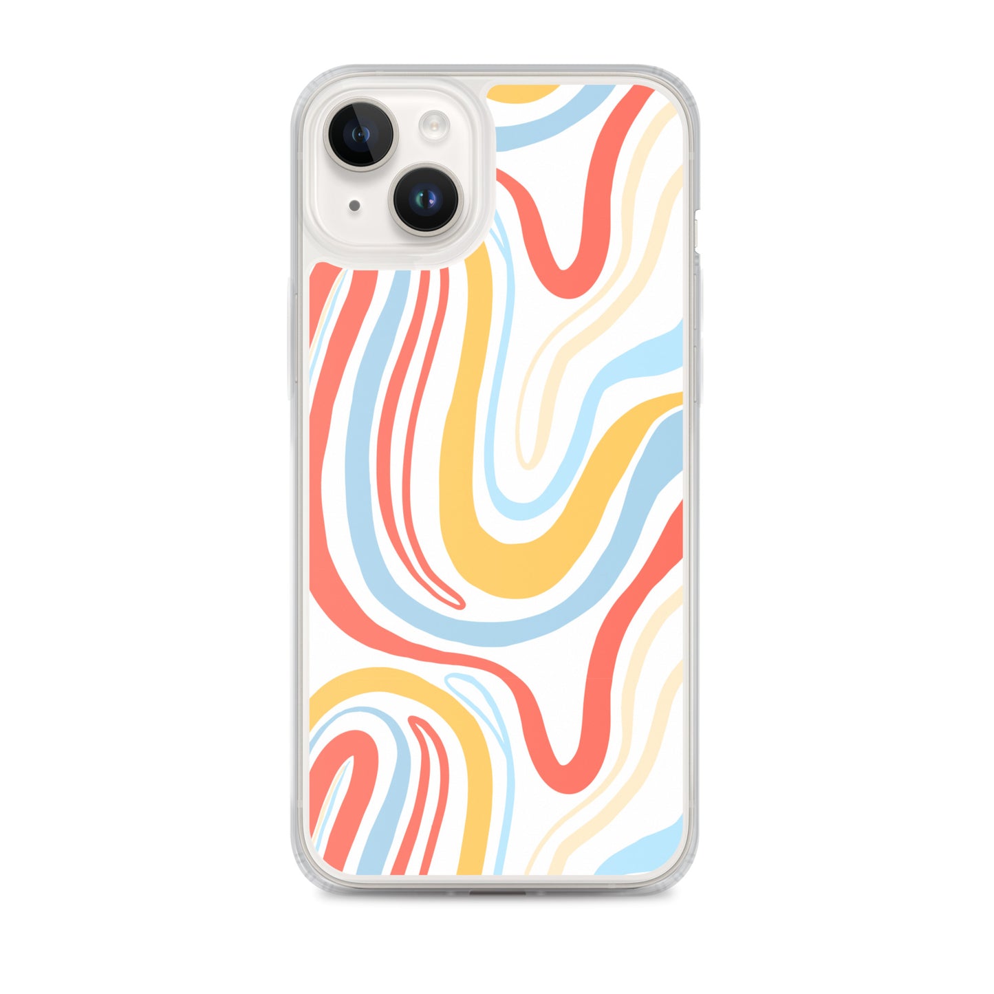Colorful Wavy Pattern Clear Case for iPhone®