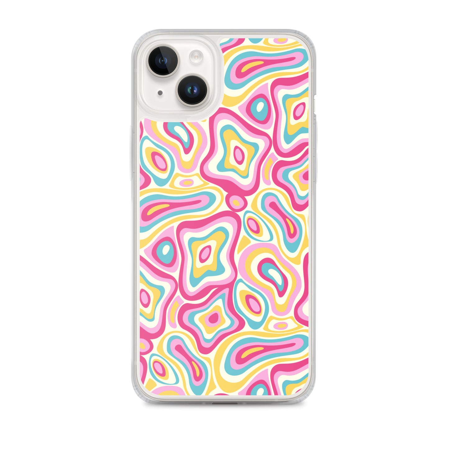 Colorful Groovy Psychedelic Pattern Clear Case for iPhone®