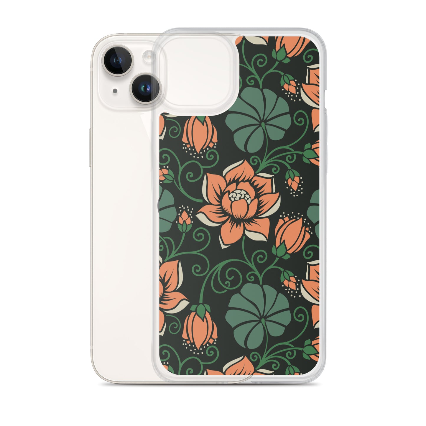 Elegant Flower Seamless Pattern Clear Case for iPhone®