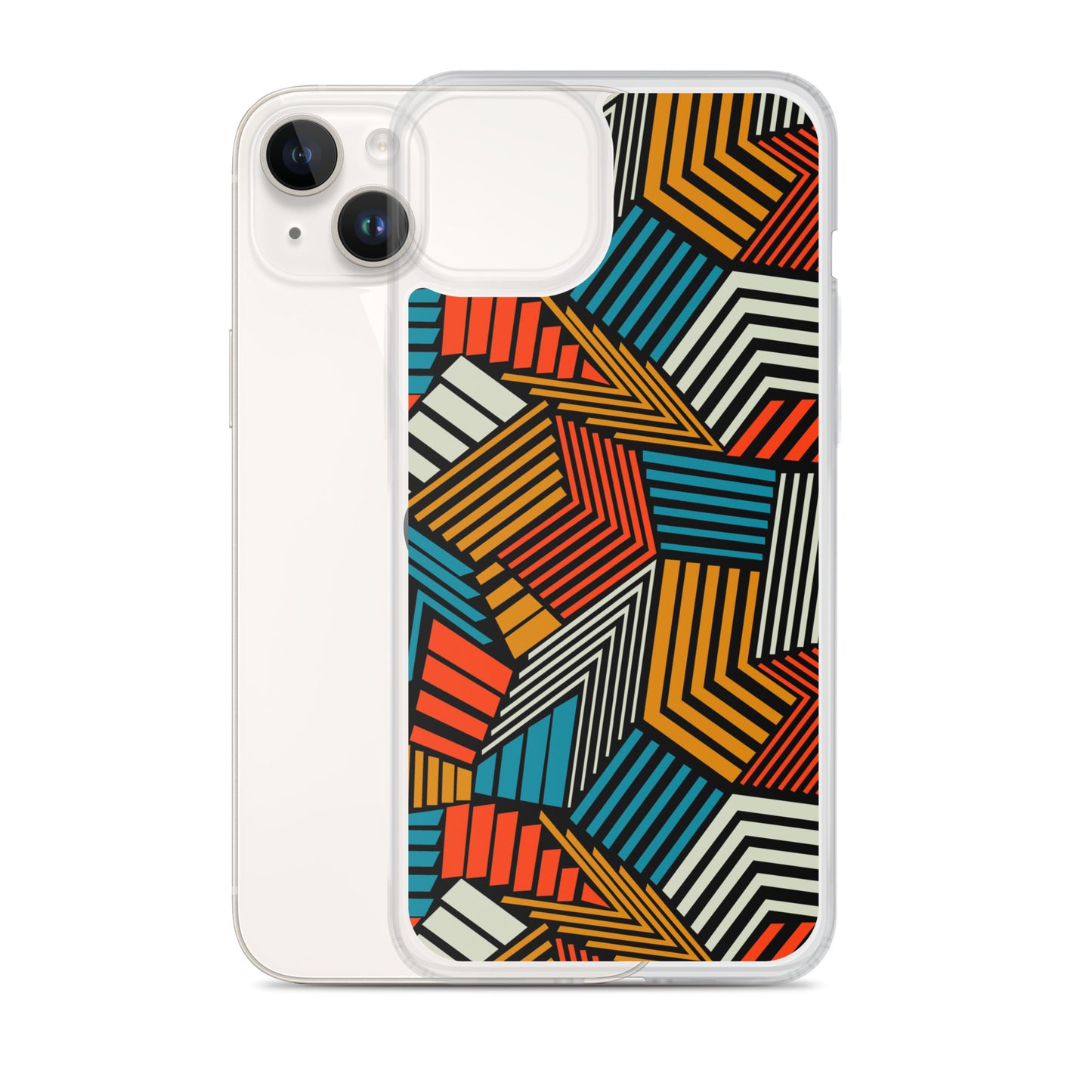 Seamless Abstract Pattern Depicting Colored Lines Clear Case for iPhone®