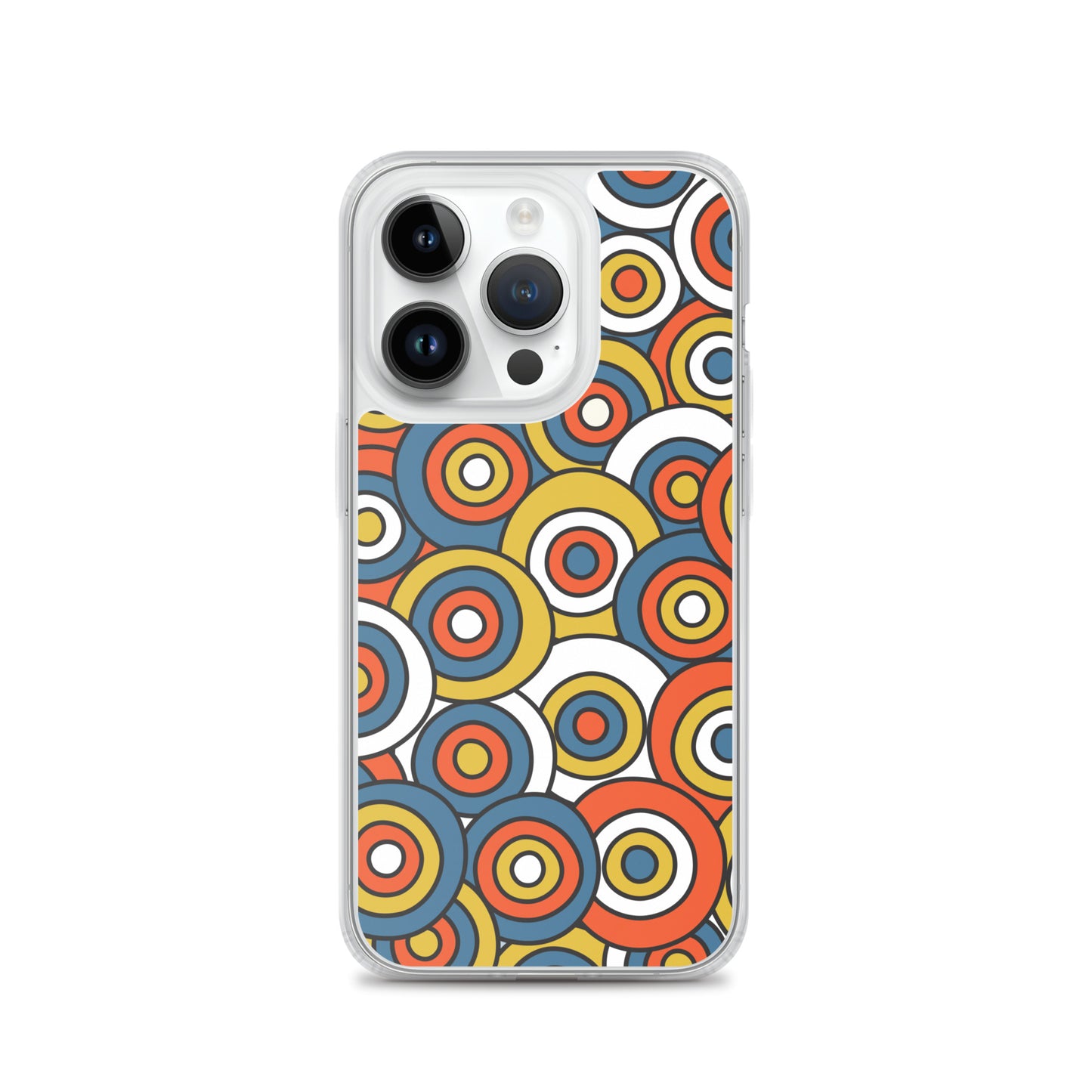 Retro Colored Circles Pattern Clear Case for iPhone®