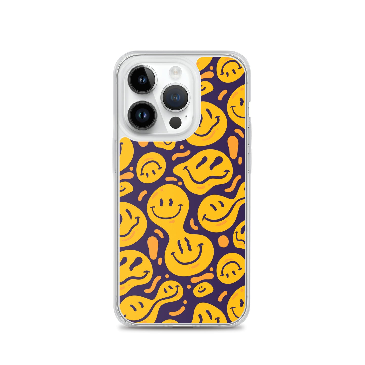 Distorted Smile Emoticon Pattern Clear Case for iPhone®