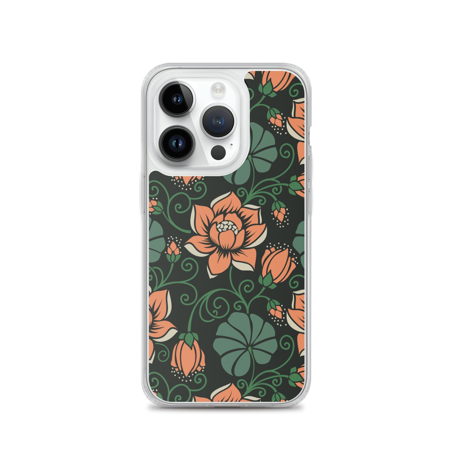 Elegant Flower Seamless Pattern Clear Case for iPhone®