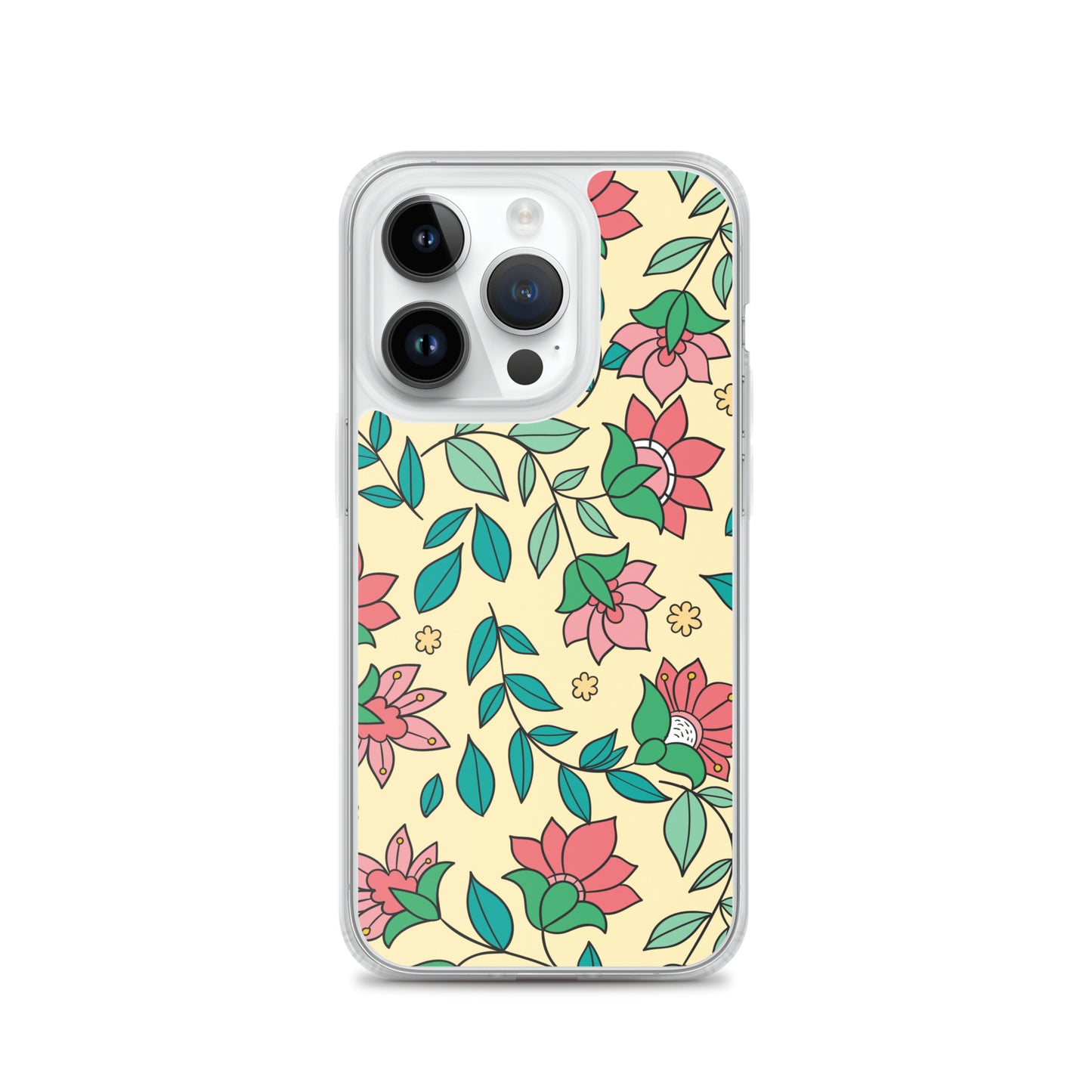 Elegant Flower And Leaves Decorative Pattern Clear Case for iPhone®