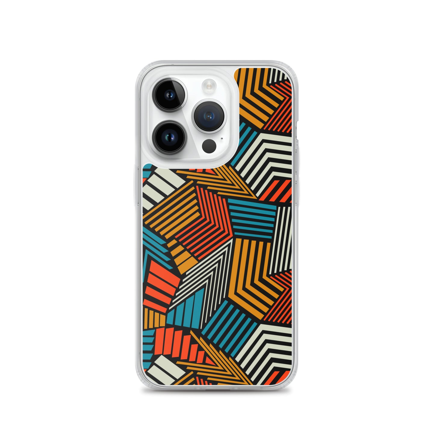 Seamless Abstract Pattern Depicting Colored Lines Clear Case for iPhone®