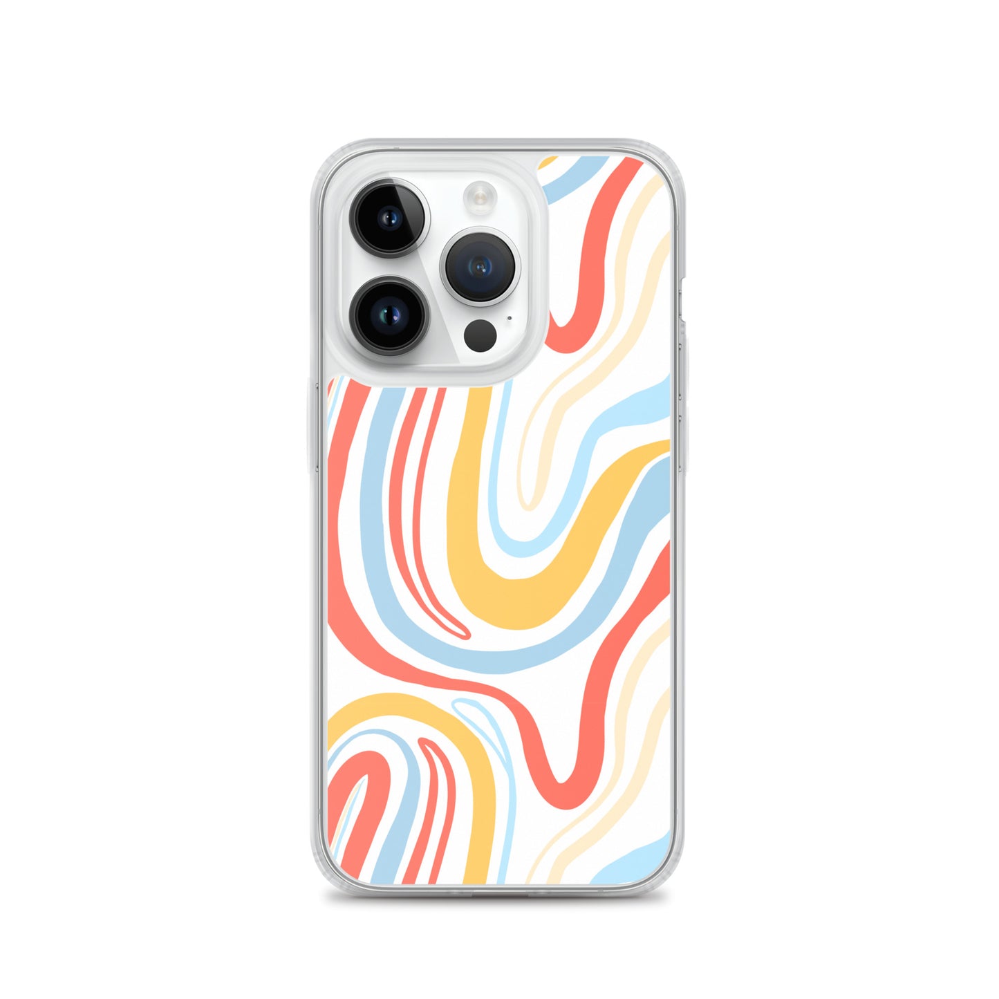 Colorful Wavy Pattern Clear Case for iPhone®