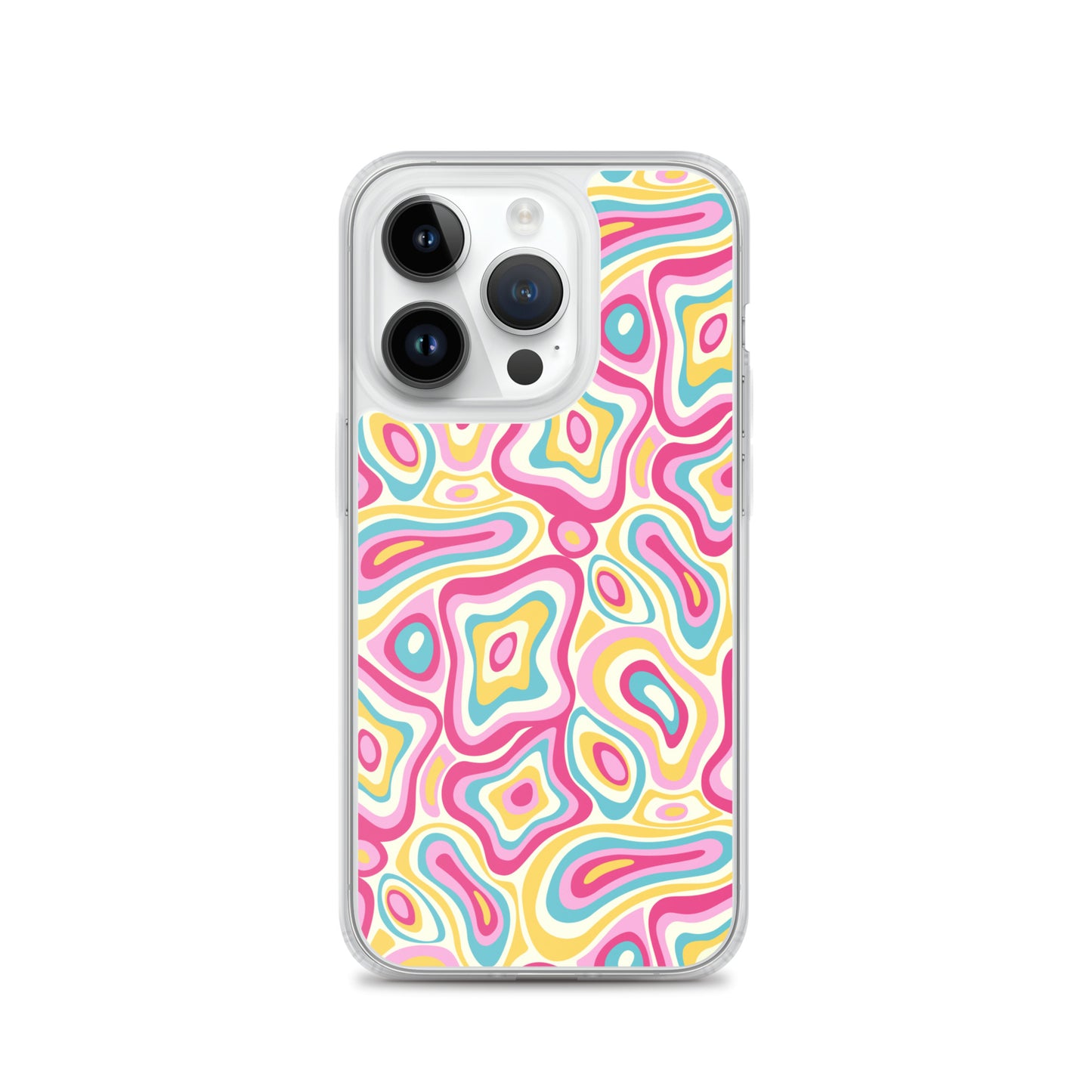 Colorful Groovy Psychedelic Pattern Clear Case for iPhone®