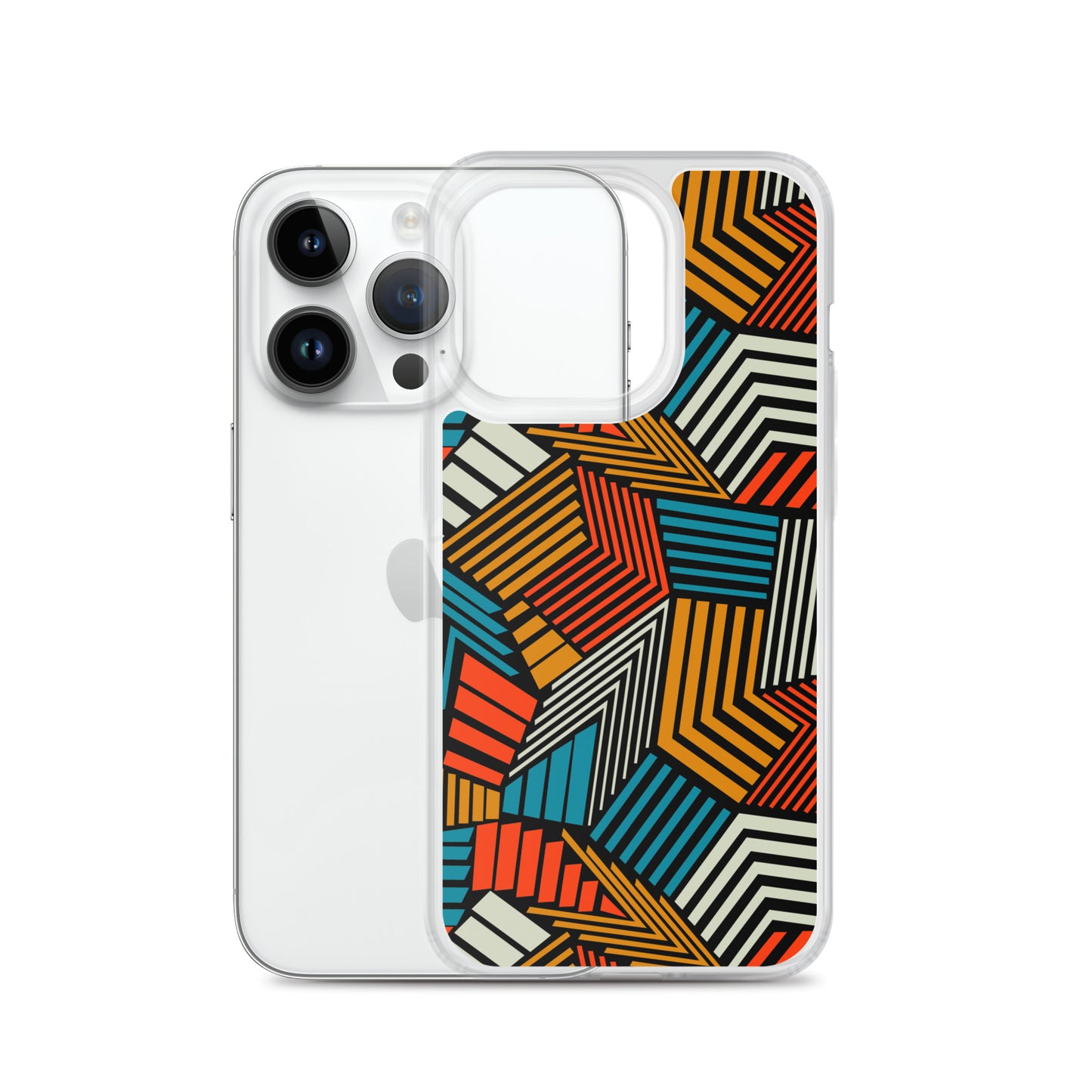 Seamless Abstract Pattern Depicting Colored Lines Clear Case for iPhone®
