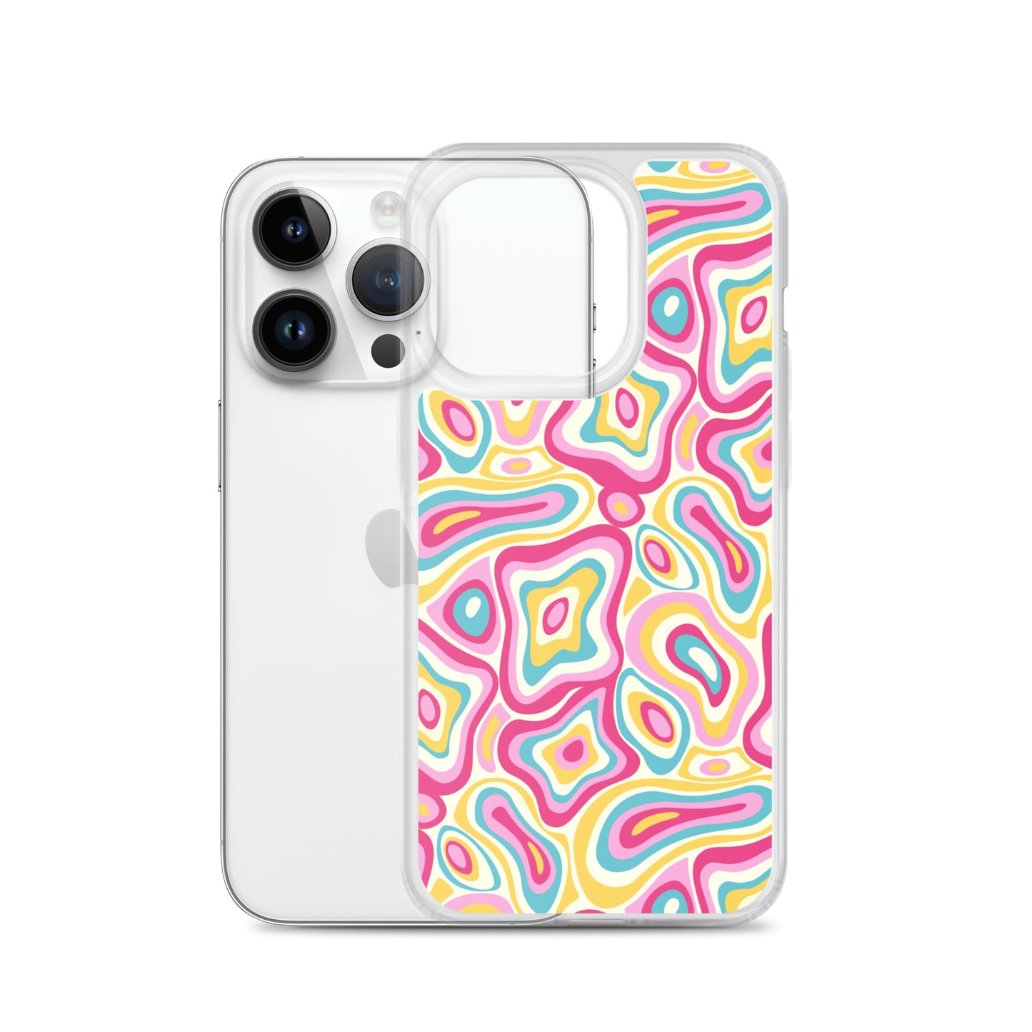 Colorful Groovy Psychedelic Pattern Clear Case for iPhone®