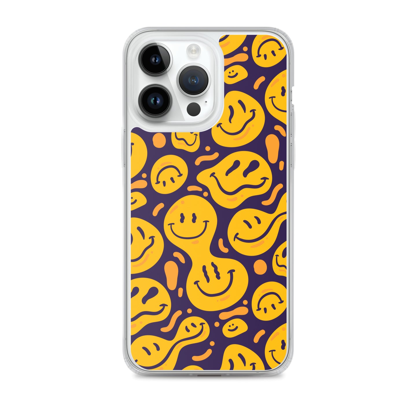 Distorted Smile Emoticon Pattern Clear Case for iPhone®