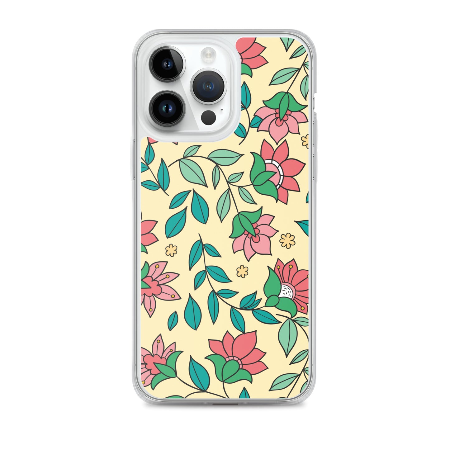 Elegant Flower And Leaves Decorative Pattern Clear Case for iPhone®