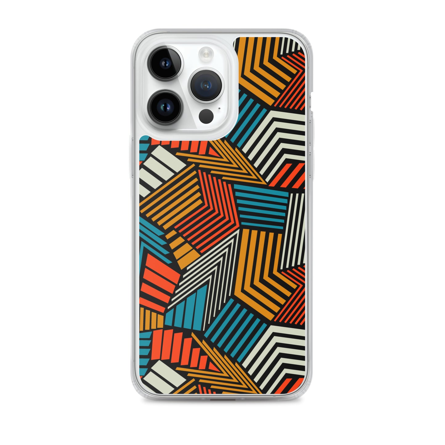 Seamless Abstract Pattern Depicting Colored Lines Clear Case for iPhone®