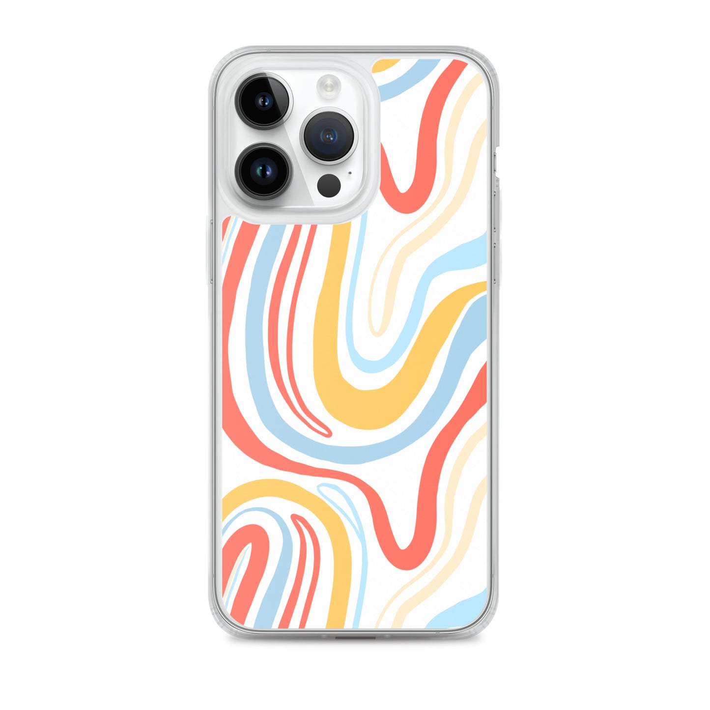 Colorful Wavy Pattern Clear Case for iPhone®