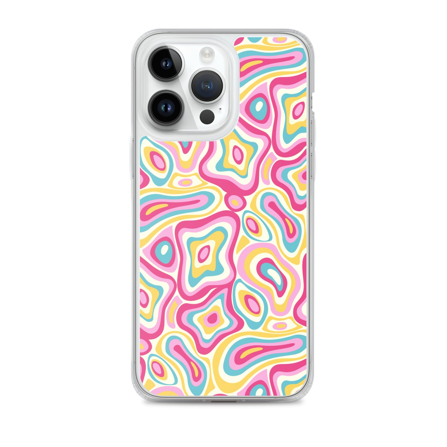 Colorful Groovy Psychedelic Pattern Clear Case for iPhone®