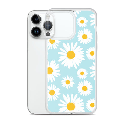 Lilly Flower Pattern Clear Case for iPhone
