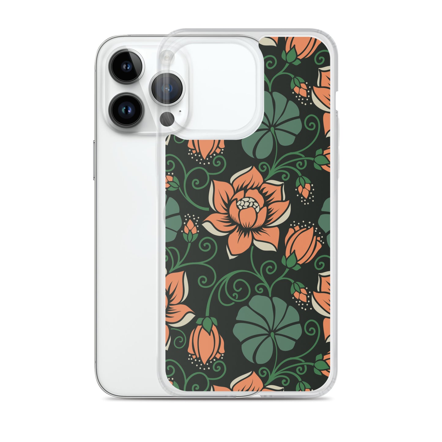 Elegant Flower Seamless Pattern Clear Case for iPhone®