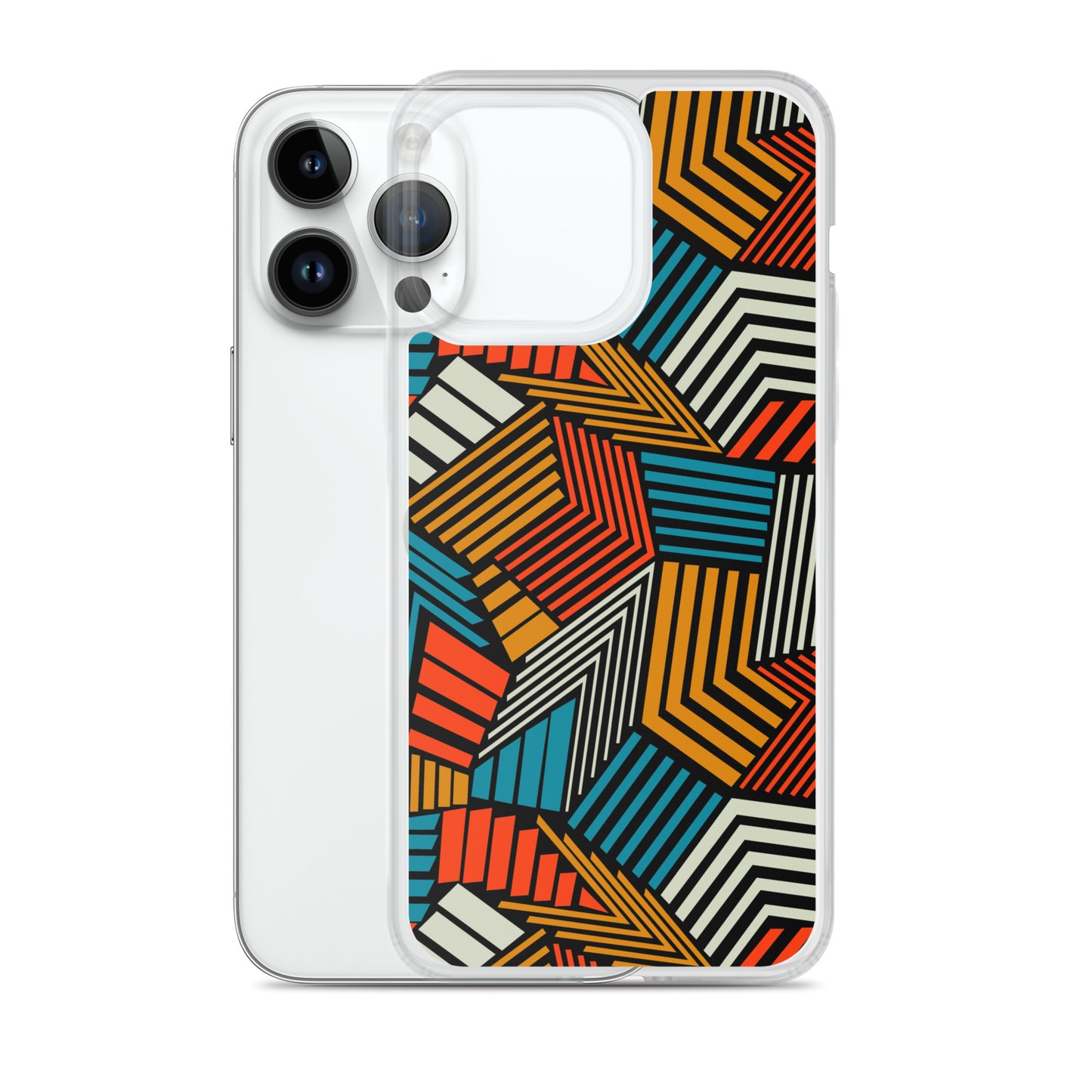 Seamless Abstract Pattern Depicting Colored Lines Clear Case for iPhone®