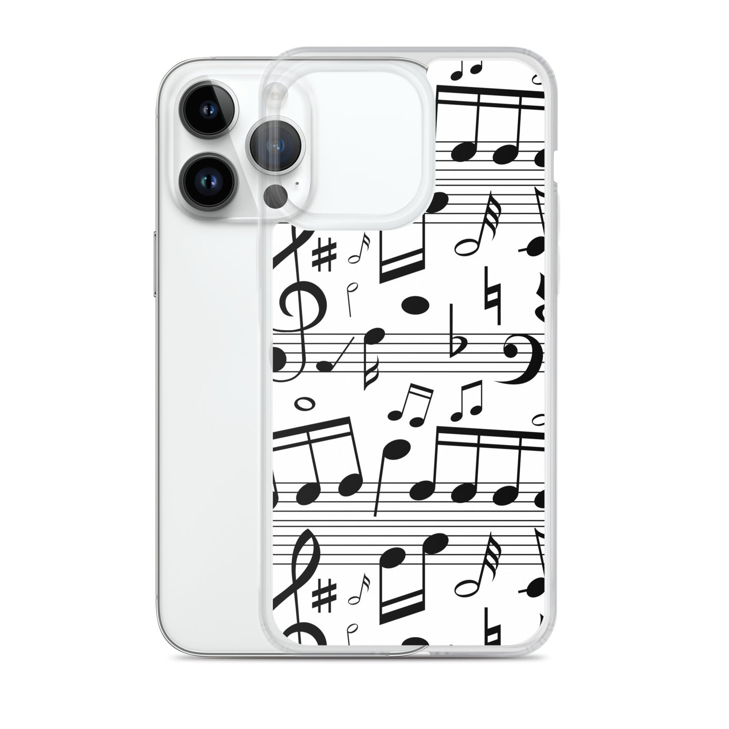 Seamless Music Notes Scales Clear Case for iPhone®