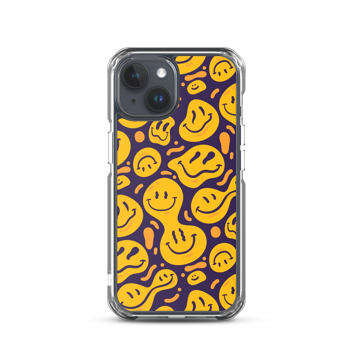 Distorted Smile Emoticon Pattern Clear Case for iPhone®