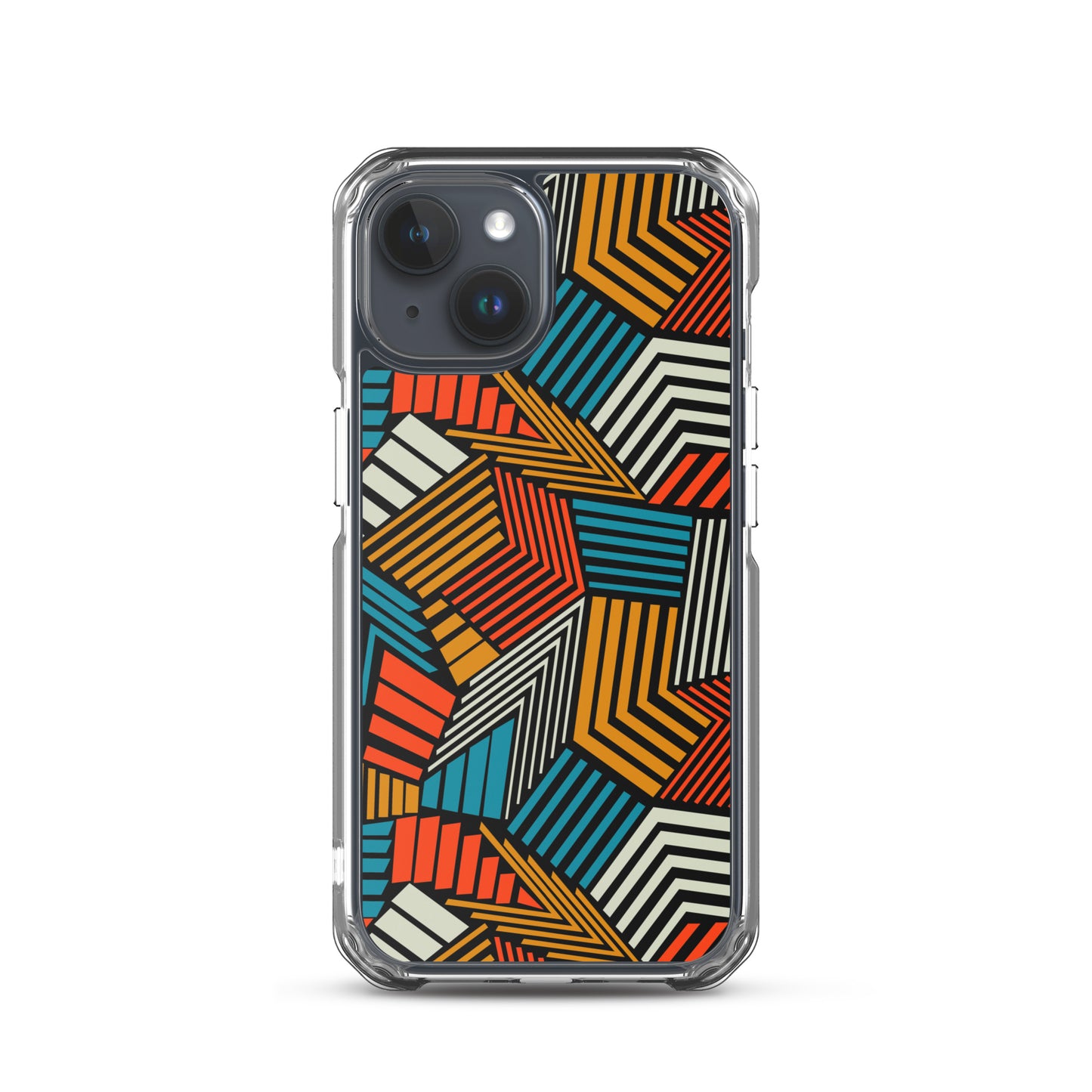 Seamless Abstract Pattern Depicting Colored Lines Clear Case for iPhone®
