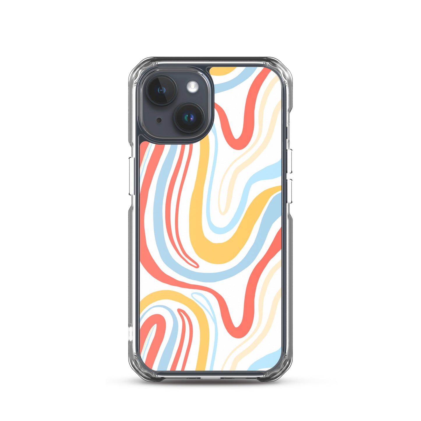 Colorful Wavy Pattern Clear Case for iPhone®