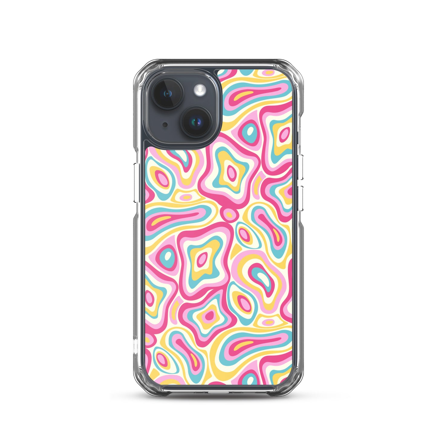 Colorful Groovy Psychedelic Pattern Clear Case for iPhone®