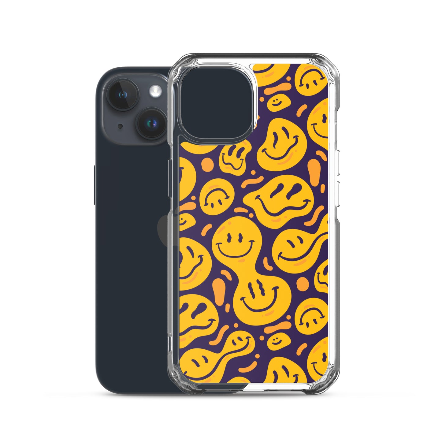 Distorted Smile Emoticon Pattern Clear Case for iPhone®