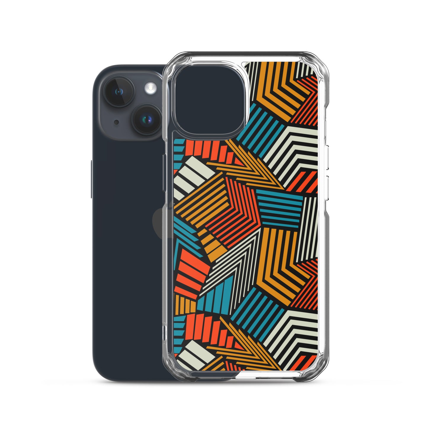 Seamless Abstract Pattern Depicting Colored Lines Clear Case for iPhone®