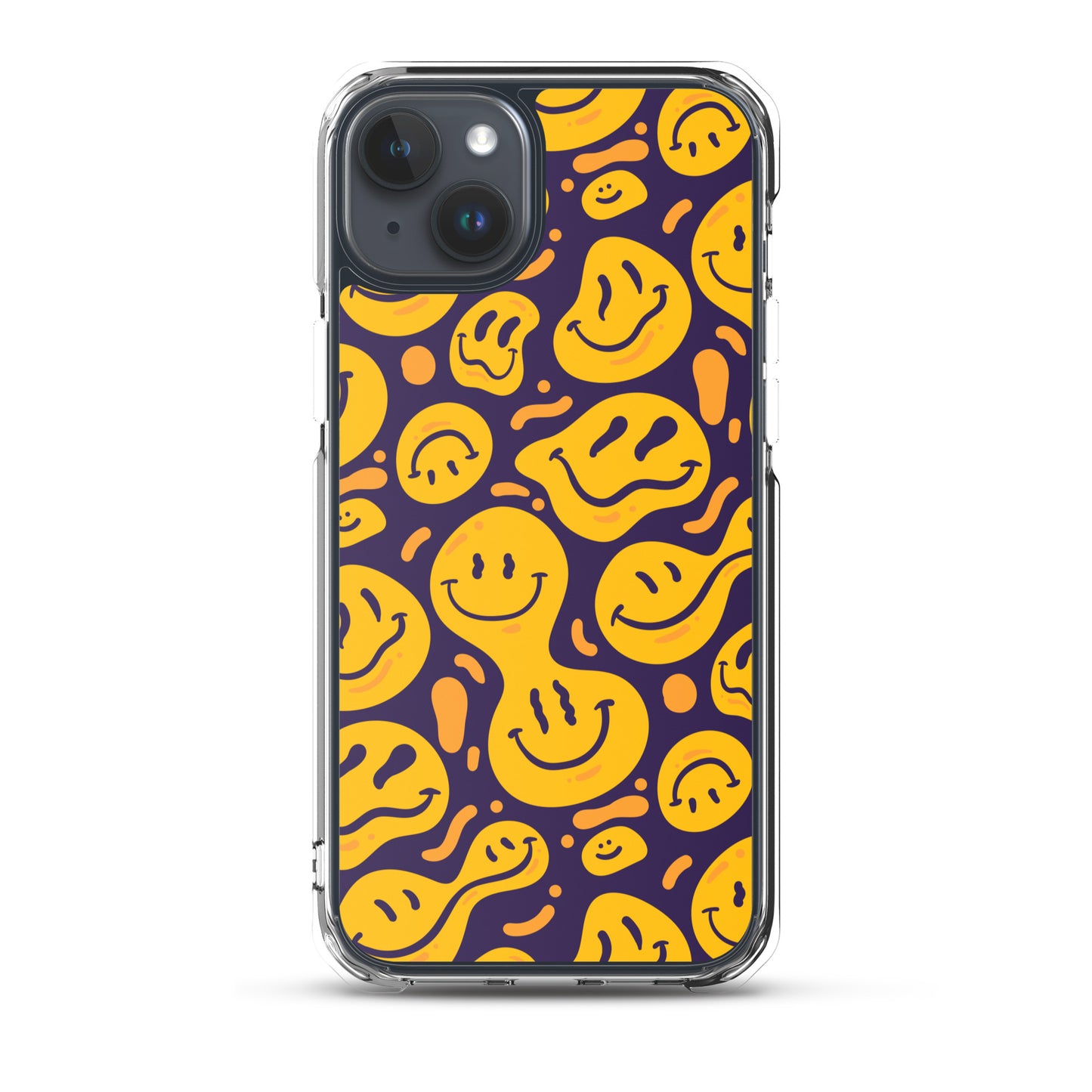 Distorted Smile Emoticon Pattern Clear Case for iPhone®