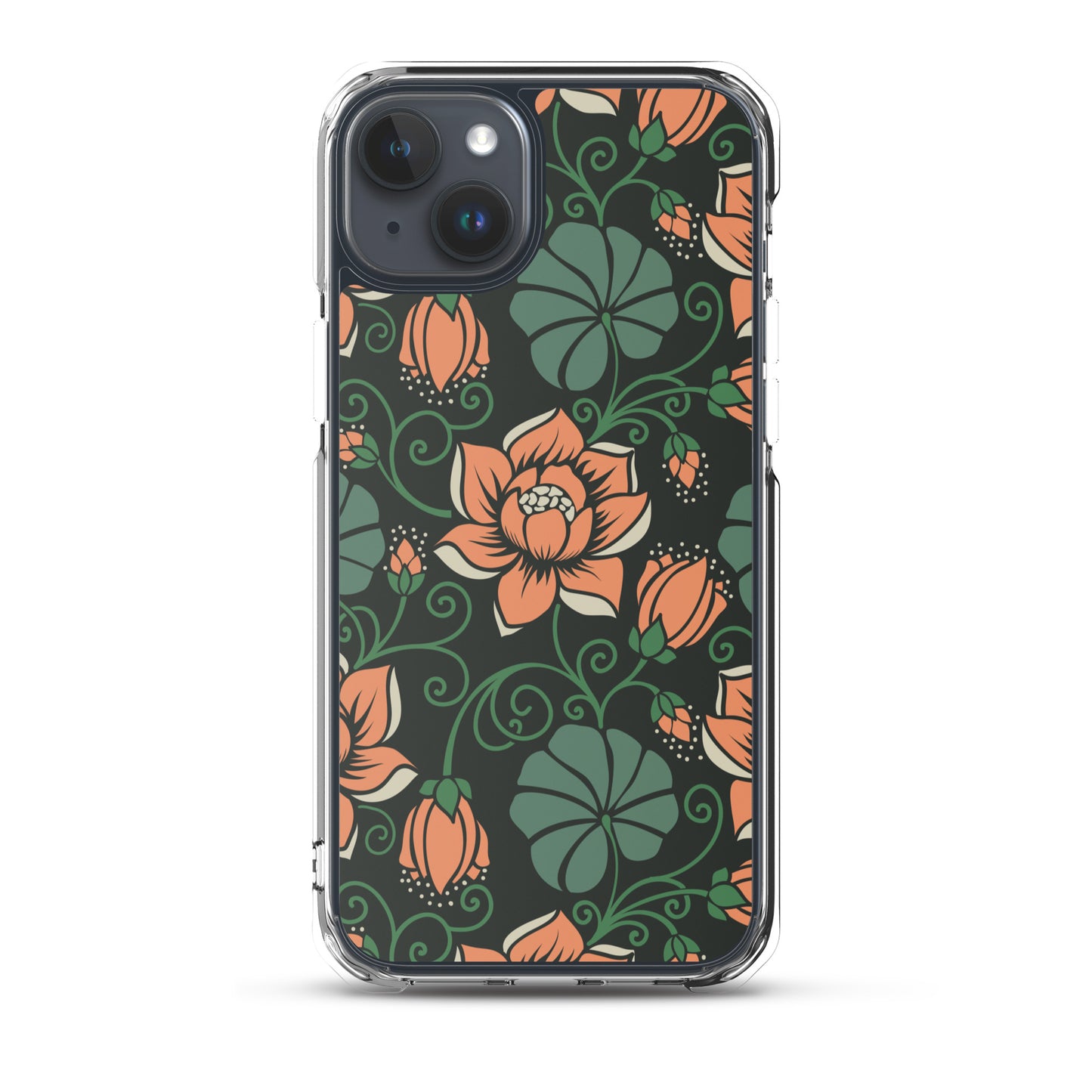 Elegant Flower Seamless Pattern Clear Case for iPhone®