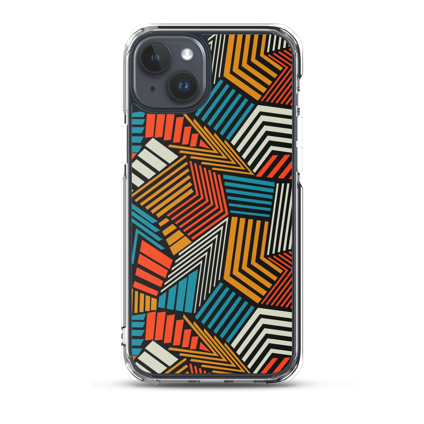Seamless Abstract Pattern Depicting Colored Lines Clear Case for iPhone®