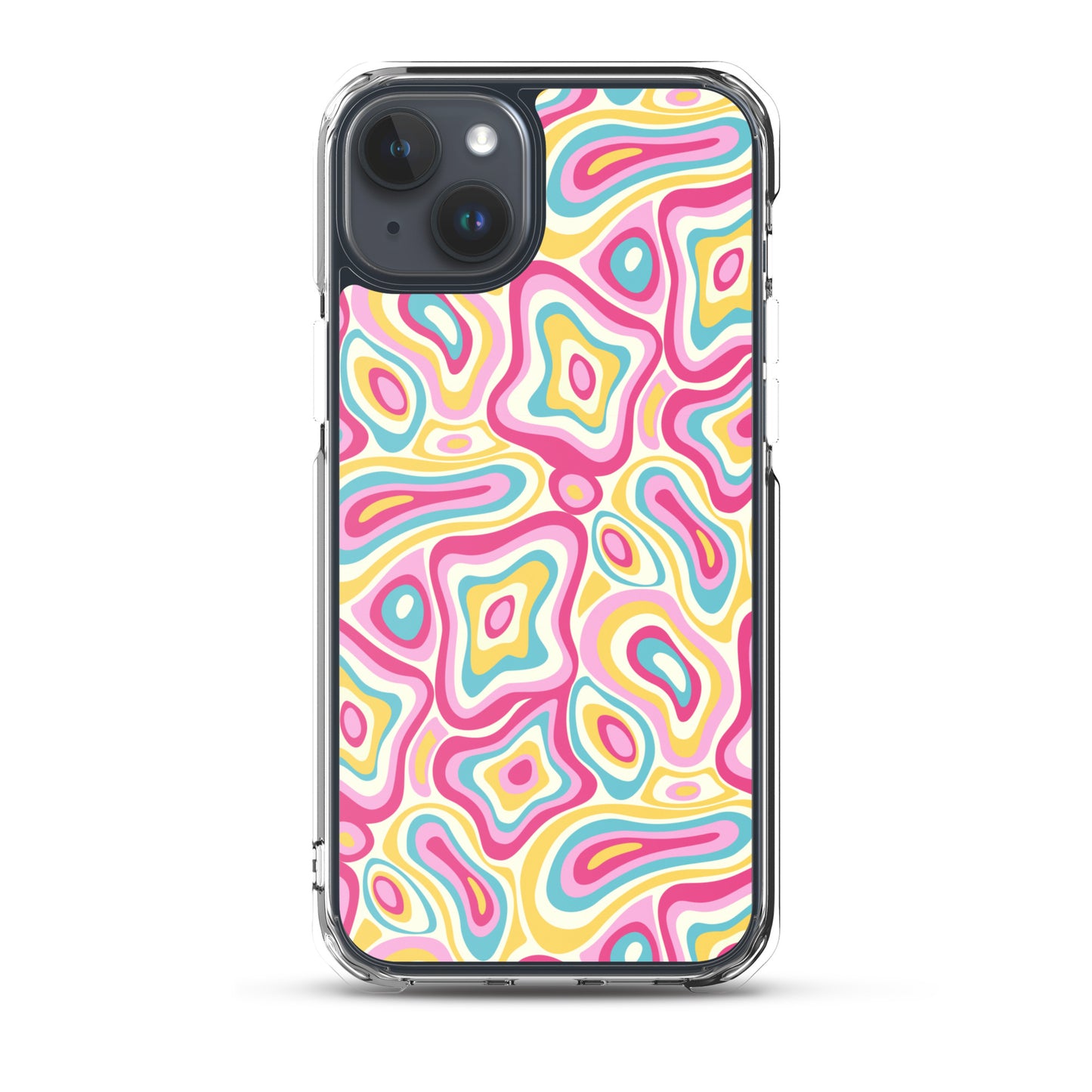 Colorful Groovy Psychedelic Pattern Clear Case for iPhone®