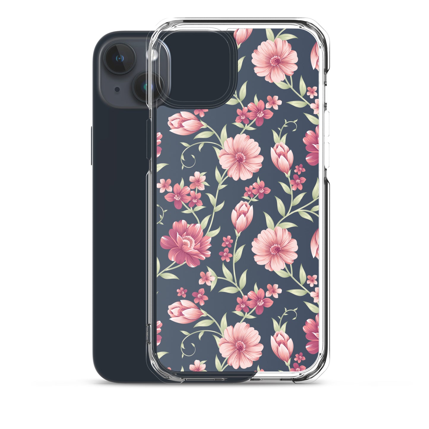Seamless Vintage Flower Pattern Clear Case for iPhone®