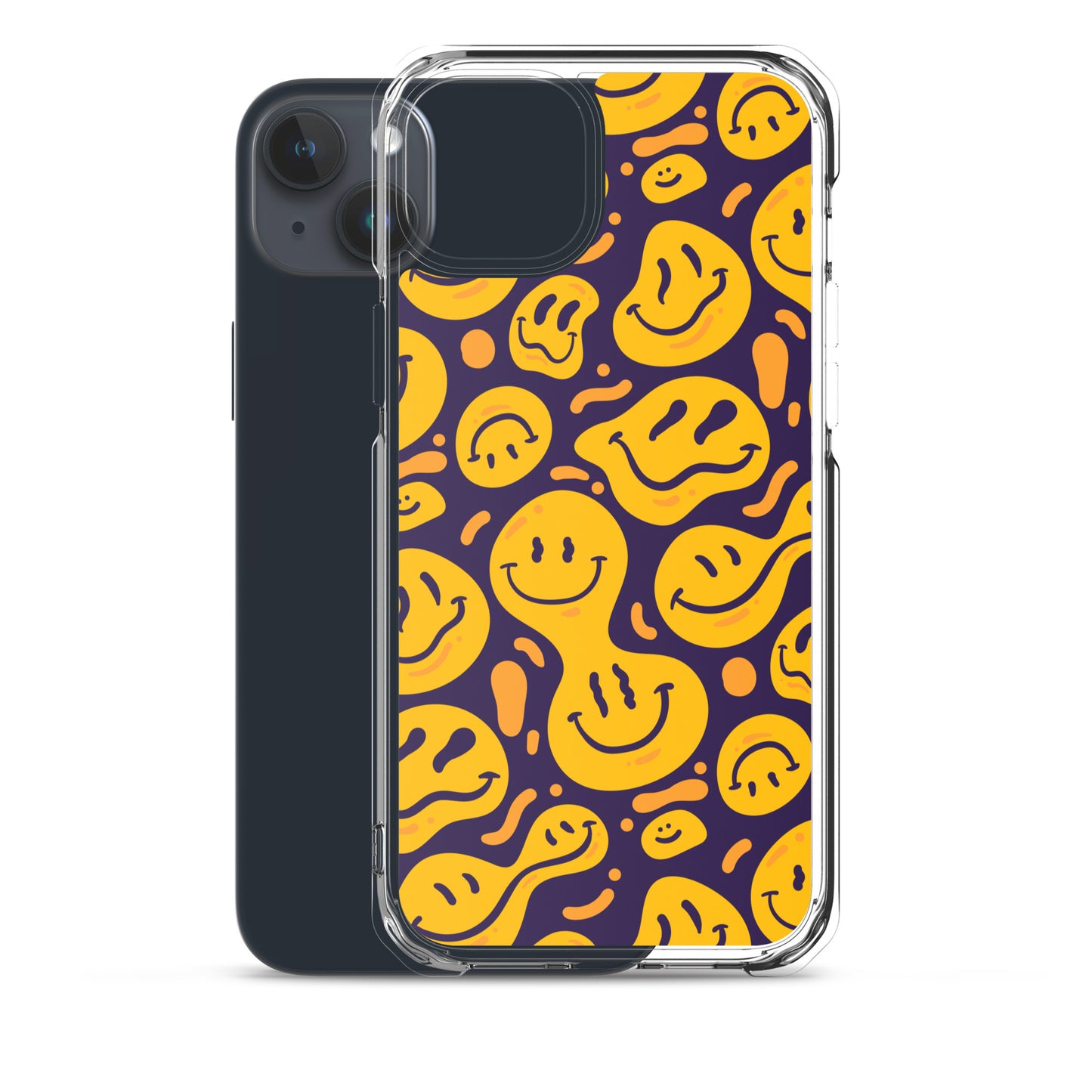 Distorted Smile Emoticon Pattern Clear Case for iPhone®