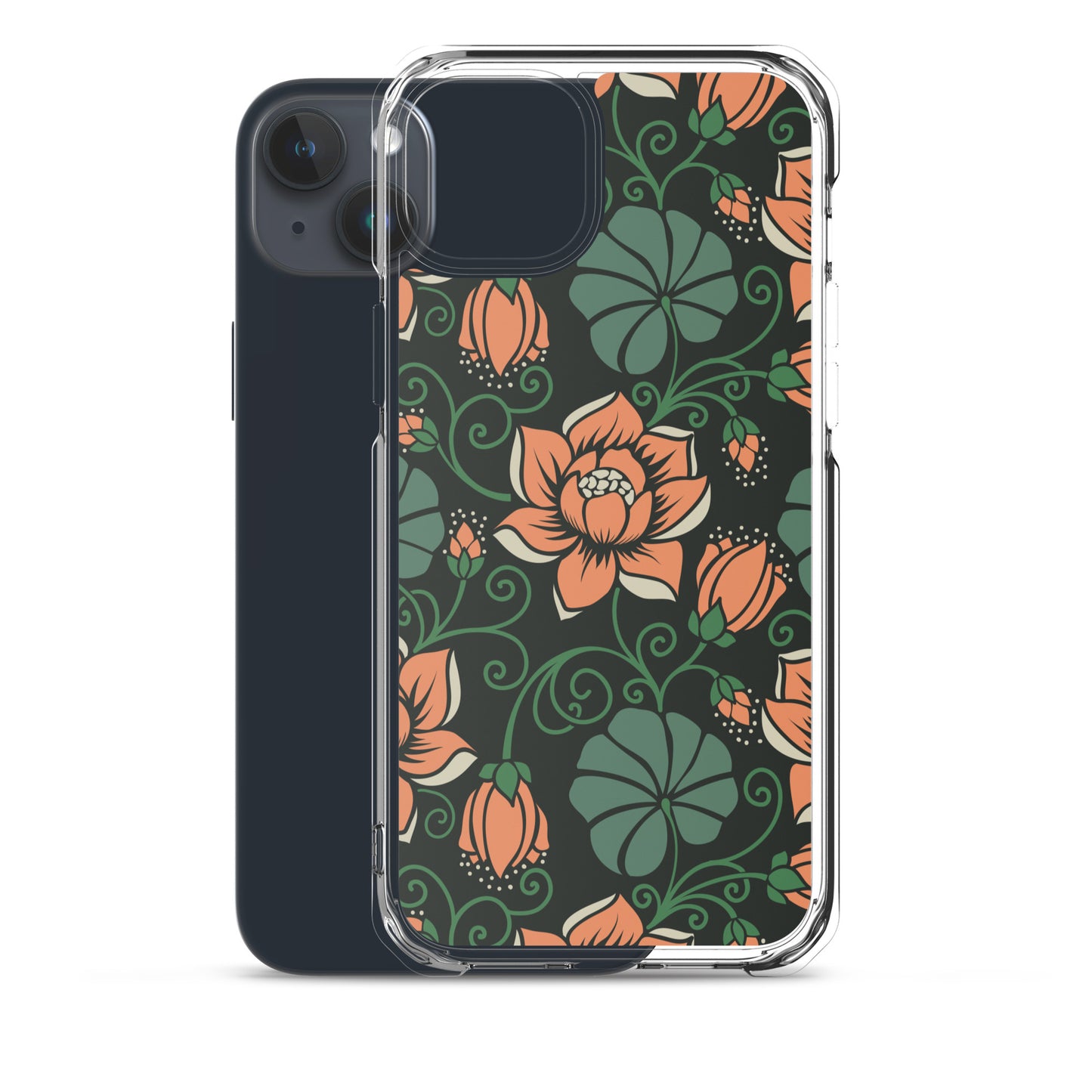 Elegant Flower Seamless Pattern Clear Case for iPhone®