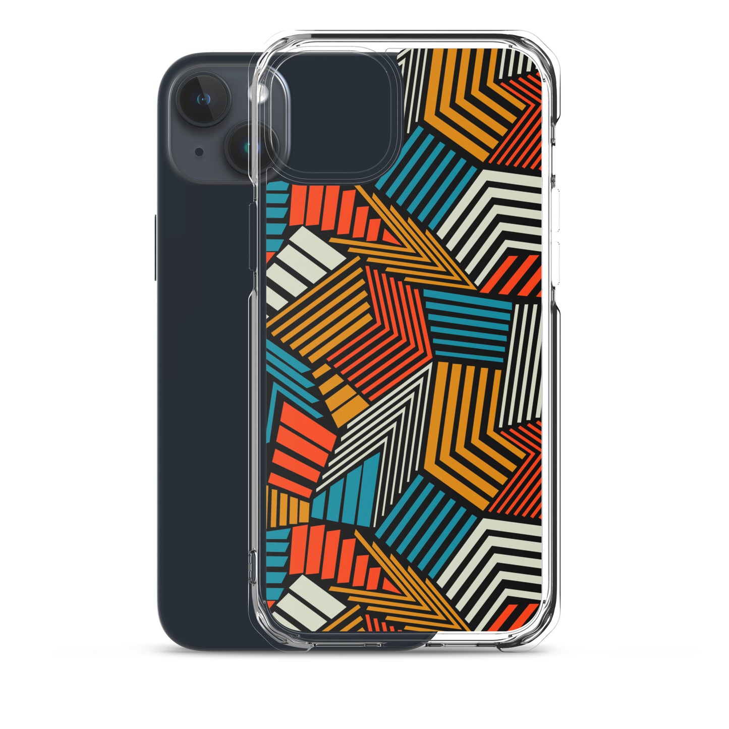 Seamless Abstract Pattern Depicting Colored Lines Clear Case for iPhone®