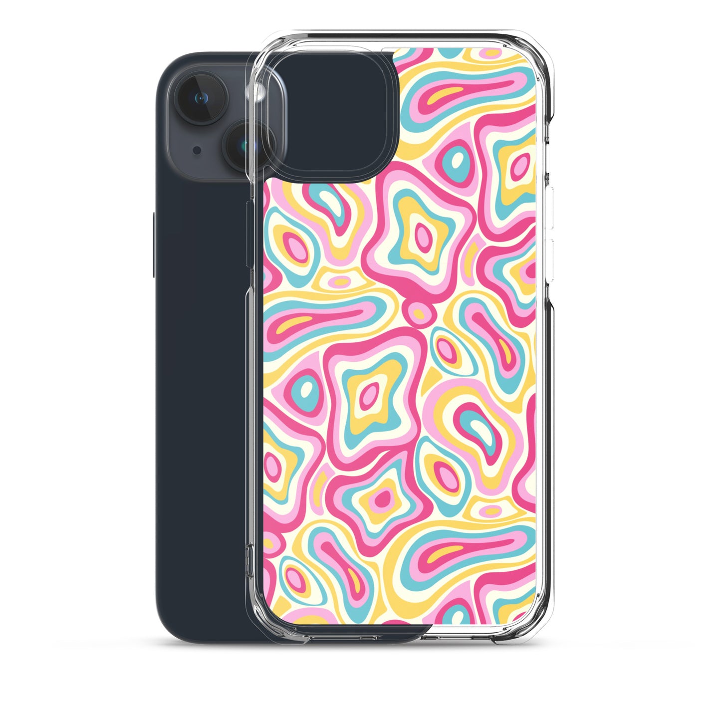Colorful Groovy Psychedelic Pattern Clear Case for iPhone®