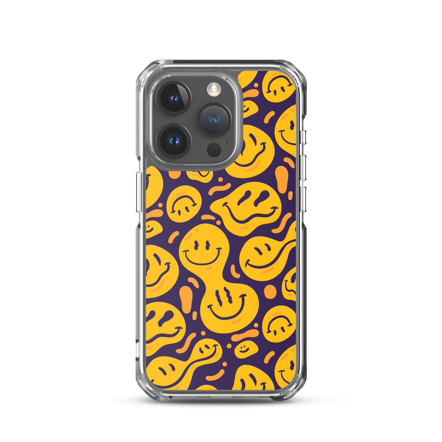 Distorted Smile Emoticon Pattern Clear Case for iPhone®
