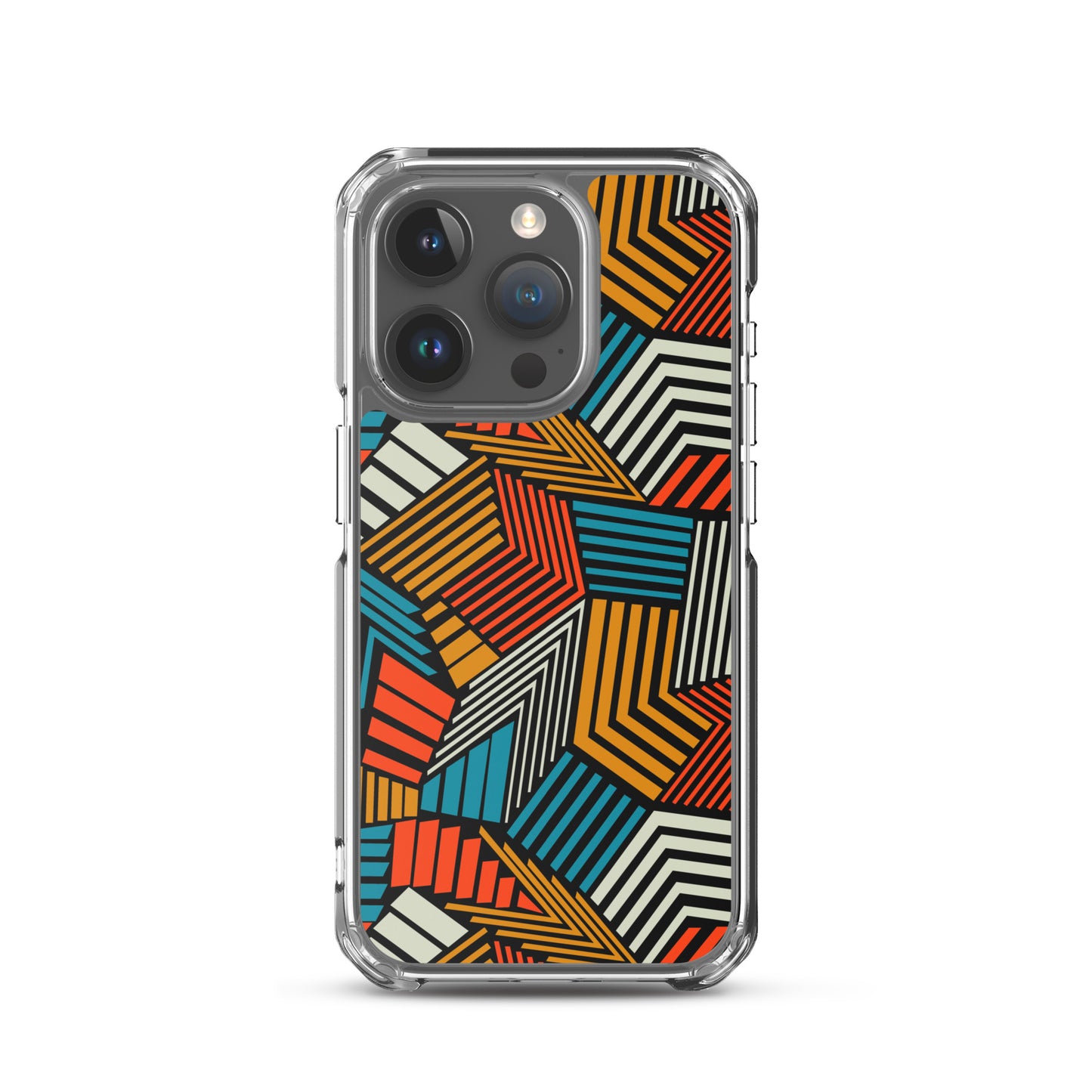 Seamless Abstract Pattern Depicting Colored Lines Clear Case for iPhone®